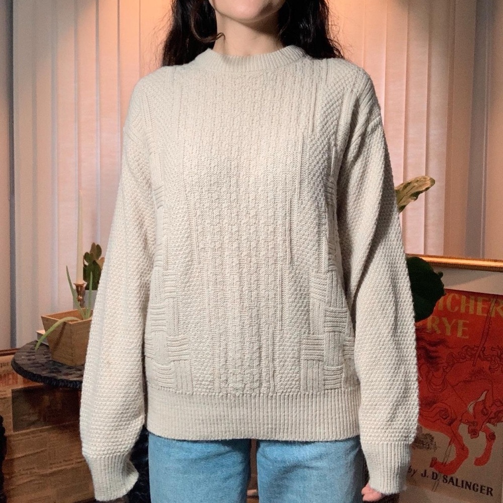 Expressions Classic Cream Knit Sweater